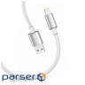 Дата кабель USB 2.0 AM to Lightning 2.0m 3A zinc alloy braided white ColorWay (CW-CBUL099-WT)