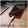 Дата кабель USB 2.0 AM to Lightning 2.0m 3A zinc alloy braided white ColorWay (CW-CBUL099-WT)