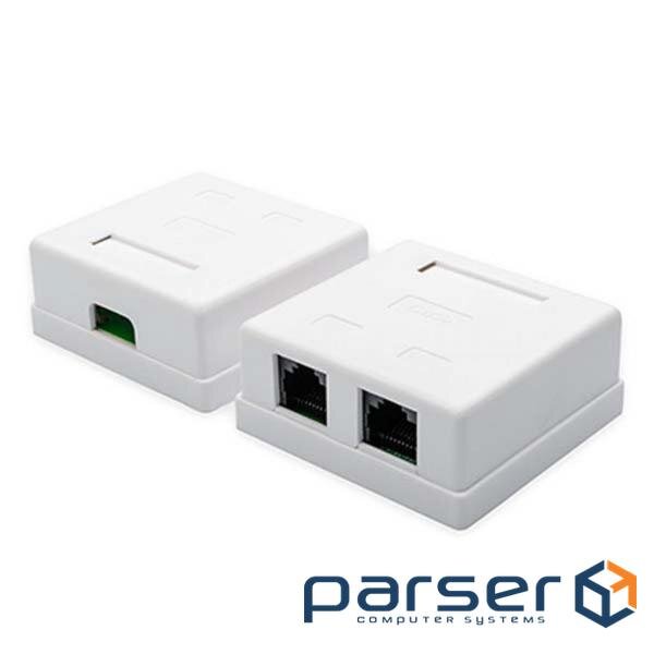 Комп'ютерна розетка Atcom RJ45 x2 UTP cat.6 (60252)