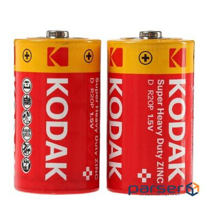 Батарейка сольова KODAK Extra Heavy Duty R20, 2шт в shrink, ціна за shrink (BK-EHD / R20-2)