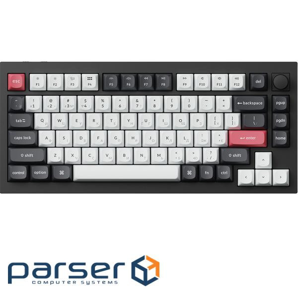 Клавіатура бездротова Keychron Q1 HE Magnetic Switch Black RGB (Q1H-M1-UA)