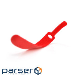 Стяжки на липучці 10*100мм, червоні, ціна за штуку (30057) (30057)