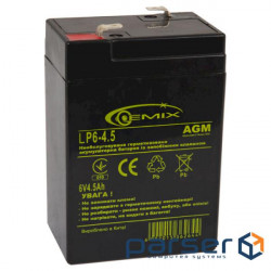 Акумуляторна батарея GEMIX LP6-4.5 (6В, 4.5Ач) (LP6-4.5 Т2)