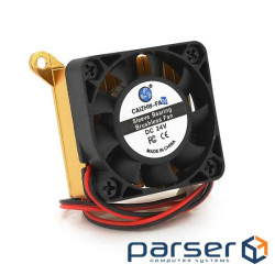 Кулер Caizhu-Fan 4010 40x40x10mm + радіатор, 24V / 0.15A (CF-4010-24V) , 24V / 0.15A (CF-4010-24V)