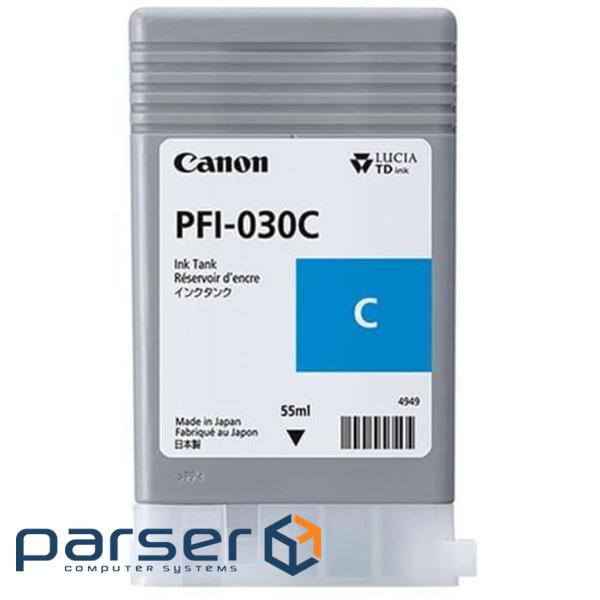 Ink blue 55 ml for TM-240/340 CANON PFI-030 Cyan (55ml) (3490C001AA)