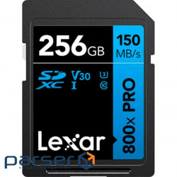 Карта памяти LEXAR SDXC High Performance 800x Pro 256GB UHS-I U3 V30 Class 10 (LSD0800P256G-BNNNG)