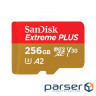 Карта памяти SANDISK microSDXC Extreme Plus 256GB UHS-I U3 V30 A2 Class 10 + SD (SDSQXBD-256G-GN6MA)