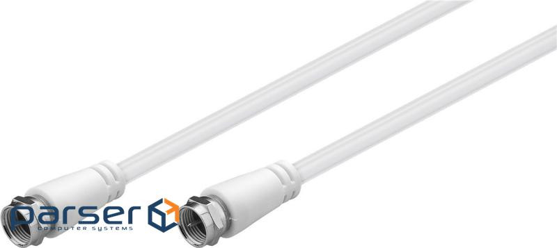 Кабель антенний RF:F M/M 1.0m,D=5.4mm 3xShielded (128жил) A+,білий (75.05.8814-1) (75.05.8814-1)