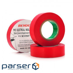 Ізолента RENDER 0,19мм*16мм*7м (червона), temp:-10+80°С (0,19мм*16мм*7м червона) )
