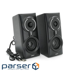 Колонки 2.0 JEDEL S-570 USB+3.5mm+Bluetooth, 2x3W, 30Hz-16KHz, з LED підсвічуванням, 180х95х90 мм, B