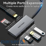 Док-станція USB3.0 Type-C --> HDMI 4K30Hz/TF/3xUSB-A 3.0, 0.15м 6-in-1 Vention (TOOHB)