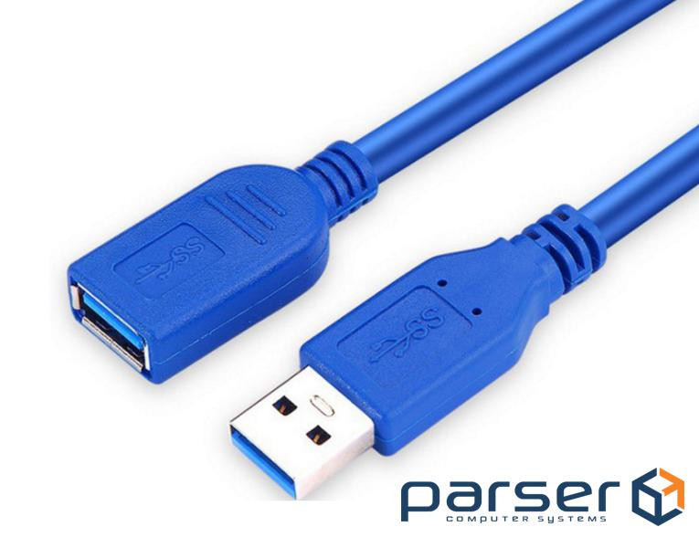 Кабель USB 3.0 AM-AF (продовжувач), 1.5 м, синій (B00644)