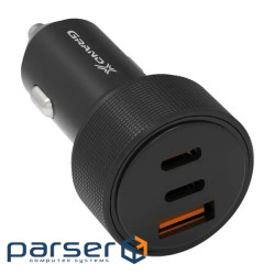Зарядний пристрій Grand-X CH-39B 50W 1xUSB + 2xUSB-C PD + QC3.0 AFC FCP SCP VOOC Black