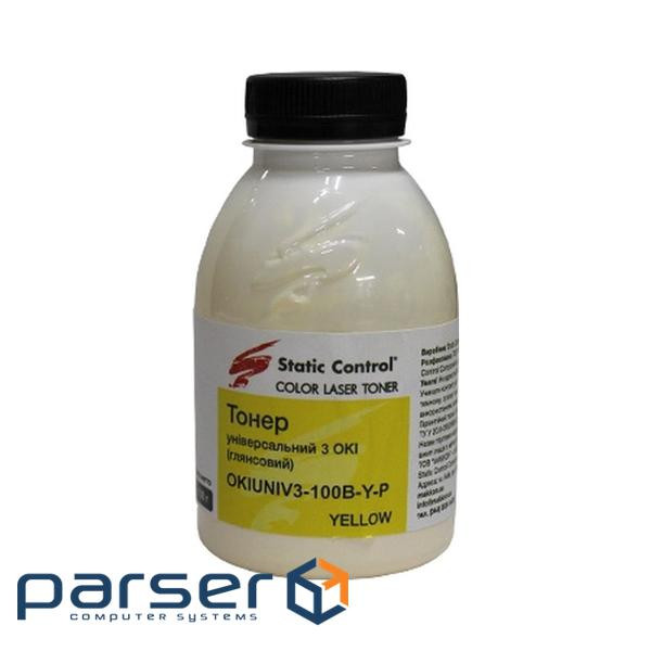 Тонер OKI Universal Okidata 3 Glossy 100г yellow Static Control (OKIUNIV3-100B-Y-P)