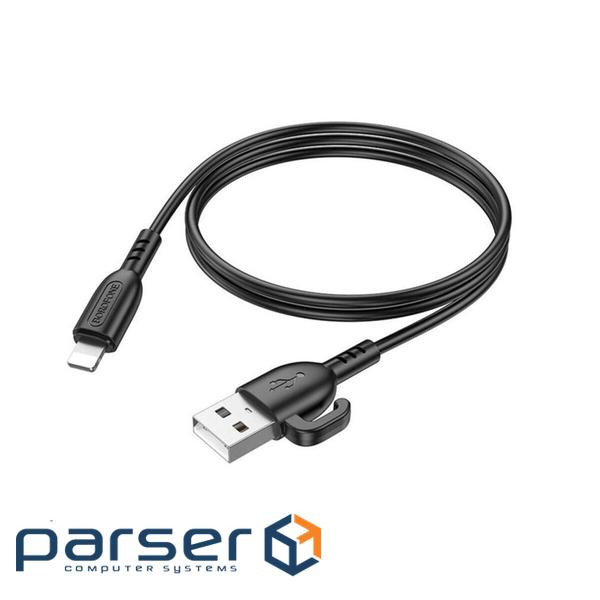Кабель BOROFONE BX91 USB to iP 2.4A,1m, PVC, PVC connectors, Black (6974443389883)
