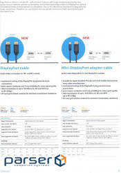 Кабель монітора-сигнальний DisplayPort M/M 1.0m,Casual 4K@60Hz D=6.0mm 112xWires,синій (75.07.0710- (75.07.0710-