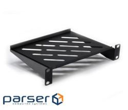 Полиця консольна 10'', 160мм, 1U, чорна (UA-SHC16-10-B)