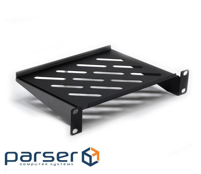 Полиця консольна 10'', 160мм, 1U, чорна (UA-SHC16-10-B)