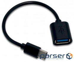 Перехідник USB3.1 Type-C --> USB 3.0 (OTG) 0.2м. чорний OEM (S0808) OEM (S0808)