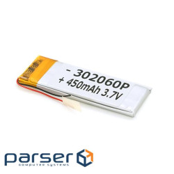 Літій-полімерний акумулятор 3*20*60mm (Li-ion 3.7В 450мА&middot,год) (302060) ) (302060)