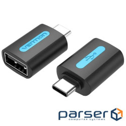 Адаптер OTG VENTION USB-C Male to USB2.0 Female Black (CDTB0)