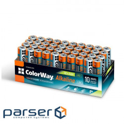 Батарейка COLORWAY Alkaline AAA 40шт/уп (CW-BALR03-40CB)