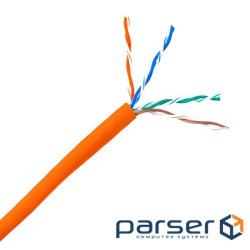 Кабель U/UTP кат. 5E, 24AWG, обол. LS0H(B2ca), 305 м, помаранчевий (CMS-UU5E-IB2OR)