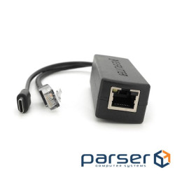 POE спліттер AOT-0524 48V-5V, RJ45, Type-C (10 / 100Мбіт, Вхід-48V / Вихід 5V 2.4А (AOT-4805 Type-C)