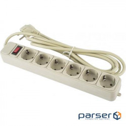 Surge protector ULTRA CABLE SSG5-1.8 Gray 1.8m for 6 outlets (SSG6-1.8)