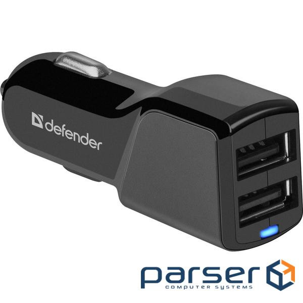 Зарядний пристрій Defender UCA-34 2xUSB, 5V / 3.4A (83834)