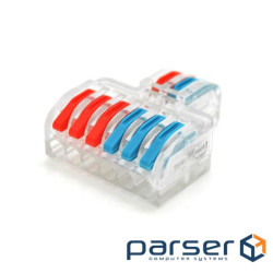 Клемна колодка з натискними затискачами 2х6-проводу LT-623 для розподільчих коробок, 4 (LT-623T / 5)