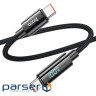 Кабель Type-C - Type-C, Hoco U125, Black, 1 м, 100 Вт 