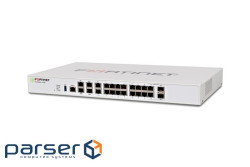 Міжмережевій екран Fortinet FG-100E, 2GE x WAN, 1GE x DMZ, 1GE x Mgmt, 2GE x HA, 14GE (FG-100E-NFR)