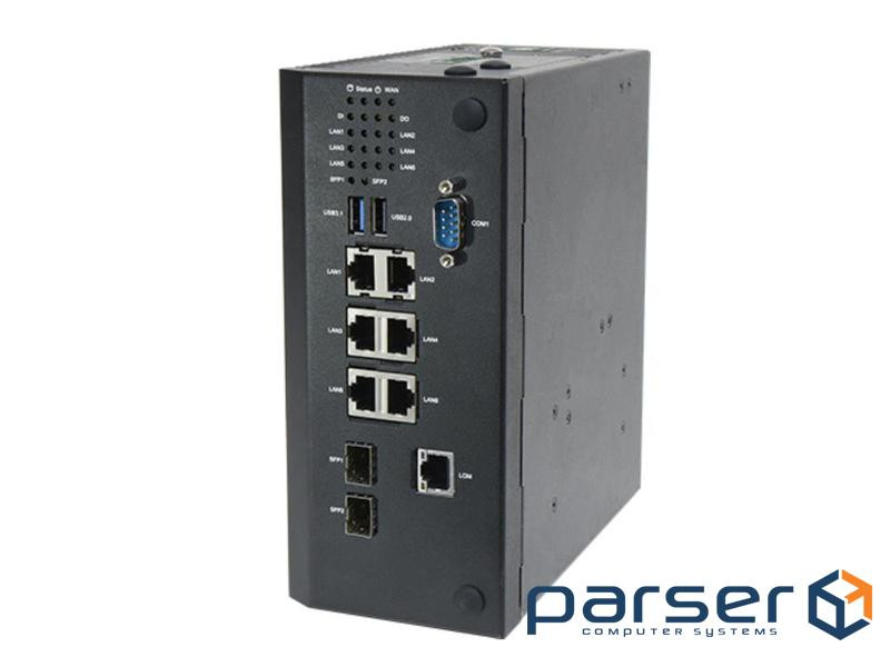 Мережевий шлюз Lanner ICS-P371F Intel Elkhart Lake X6425E with 1x DDR4 SO-DIMM 8GB, 6x 2.5GbE RJ45 w