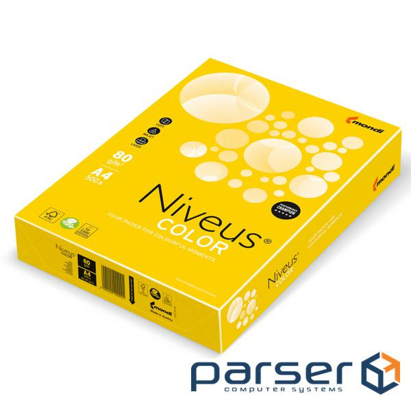 Папір Mondi Niveus COLOR intensive Mustard A4, 80g, 500sh (A4.80.NVI.IG50.500)