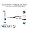 Кабель мультимедійний 3.5mm M to 2xRCA M 5.0m AV116 black Ugreen (10591)