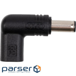 Адаптер PowerPlant USB Type-C на DC 6.0x3.7 мм (CC360598)