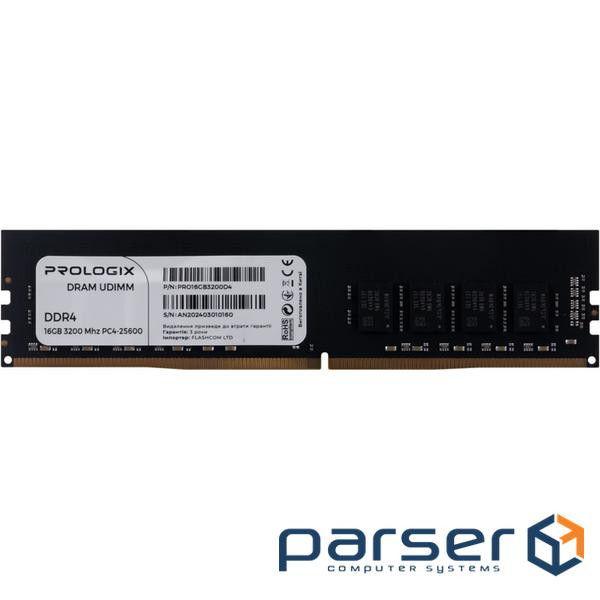 Модуль пам'яті DDR4 16GB/3200 Prologix (PRO16GB3200D4)