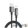 Дата кабель USB 2.0 AM to Lightning 1.0m 3A zinc alloy braided black ColorWay (CW-CBUL098-BK)