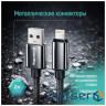 Дата кабель USB 2.0 AM to Lightning 1.0m 3A zinc alloy braided black ColorWay (CW-CBUL098-BK)