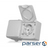Розетка VIDEX BINERA IP65 зовнішня 1ая із заземленням (VF-BNW3-G)