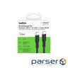 Дата кабель USB-C to USB-C 3.0m 240W black Belkin (CAB025HQ3MBK)