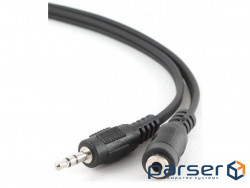 Extension cable CABLEXPERT mini-jack 3.5 mm 5m Black (CCA-423-5M)