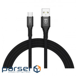 Date cable USB 2.0 AM to Type-C 1.0m Jagger T-C814 Black T-Phox