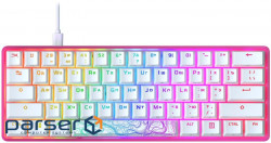 Keyboard HyperX Alloy Origin 60 Red USB RGB ENG/RU, Pink (572Y6AA)