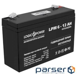 Акумуляторна батарея LOGICPOWER LPM 6 - 12 AH (6В, 12Ач) (4159)