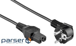 Power cable for devices Gutbay IEC(Schuko)-(C15) M/F 2.0m,0.75mm heat resistant (78.01.2941-1)