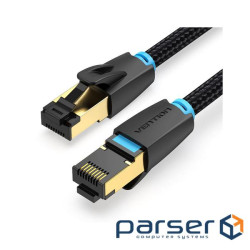 Патч-корд 5м, S/FTP cat 8 RJ-45 COPPER black Vention (IKGBJ)