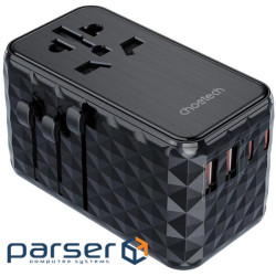 Зарядний пристрій 4xUSB 100W PD (2хUSB-C+2хUSB-A) сharger diamond model чорний Choetech (PD6028-BK) Choetech (PD6028-BK)