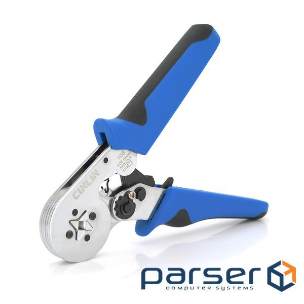 Кримпер CINLINELE HCS8 10S для обтиску кабельного наконечника, blue + набір кабельні (HCS8 10S+VE460)